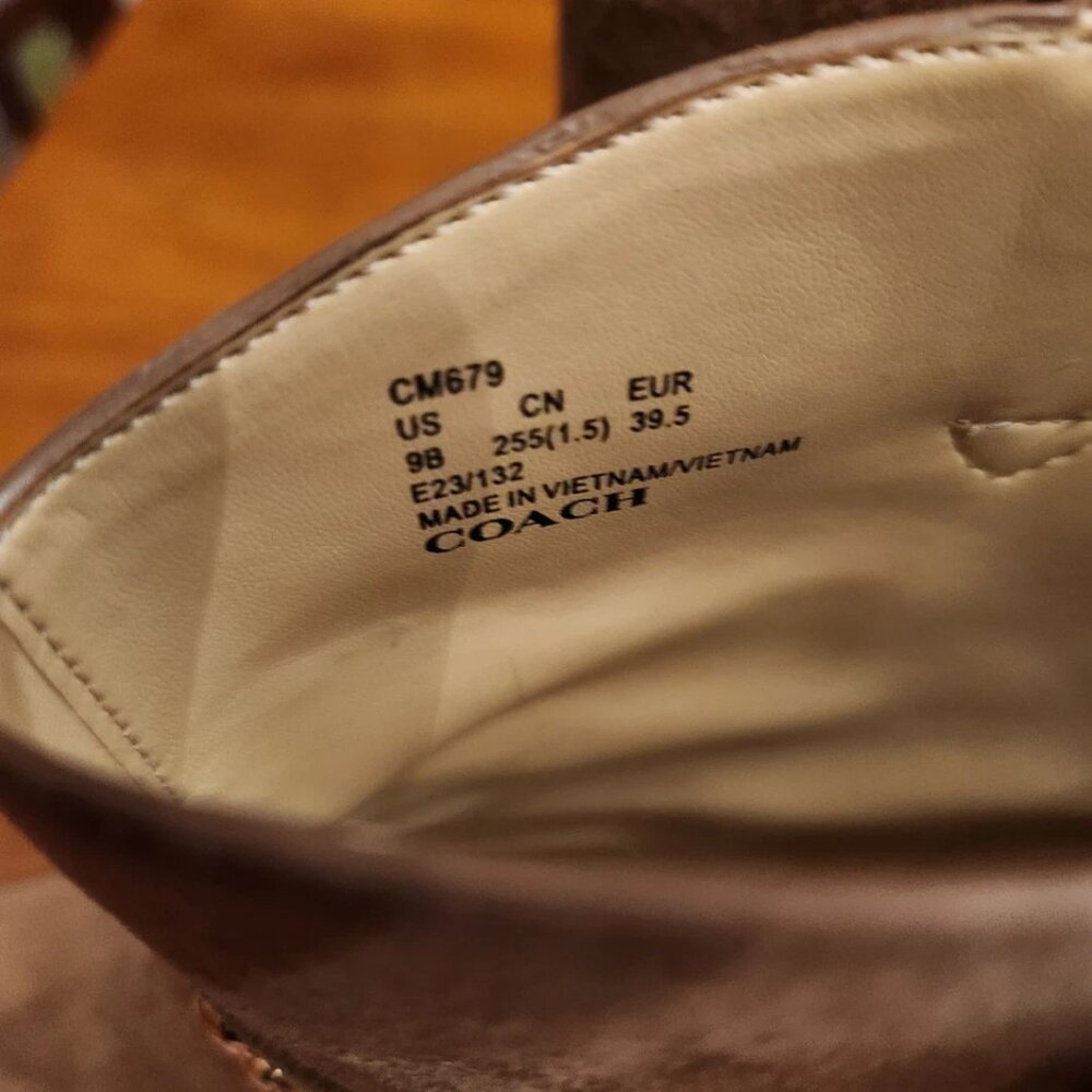 COACH Pauline Suede Pull-On Bootie Women's Size US 9 Coconut - Picture 4 of 6